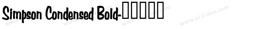 Simpson Condensed Bold字体转换